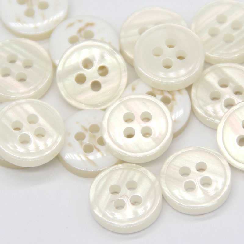 Set 30 Nút Áo Nhựa Hình Vỏ Sò Nhiều Màu 9/10/11/13mm