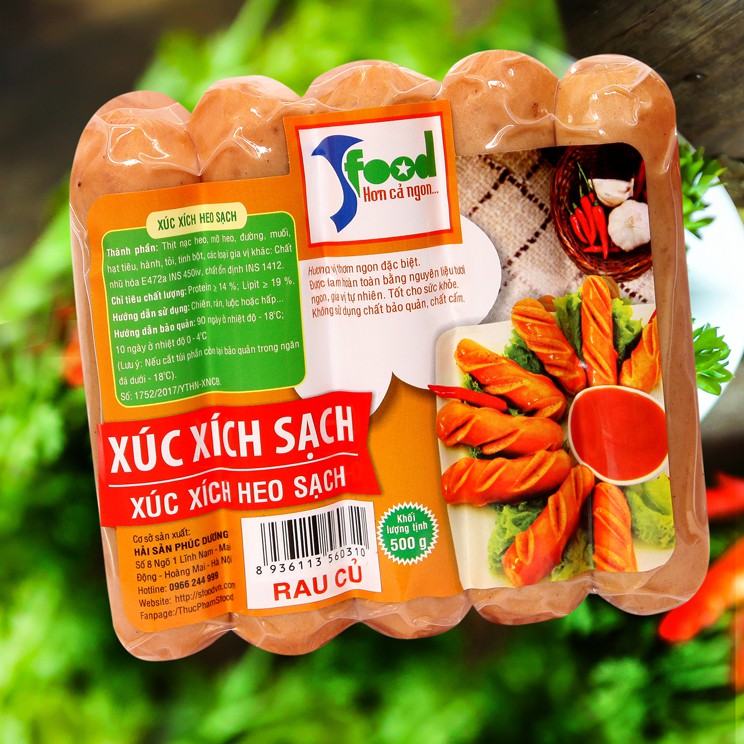 Xúc xích heo rau củ quả Đà Lạt Hoàng Long: Cam kết sạch, ngon, không chất bảo quản