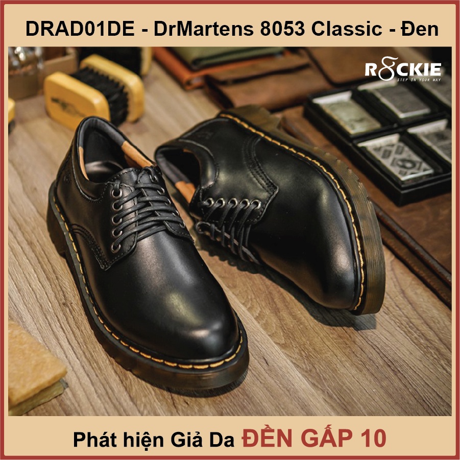 Giày nam da thật Dr Martens 8053 - Da bò thật cao cấp nhập khẩu - Đen- DRAD01DE - Phát hiện giả da đền gấp 10 - R8ckie