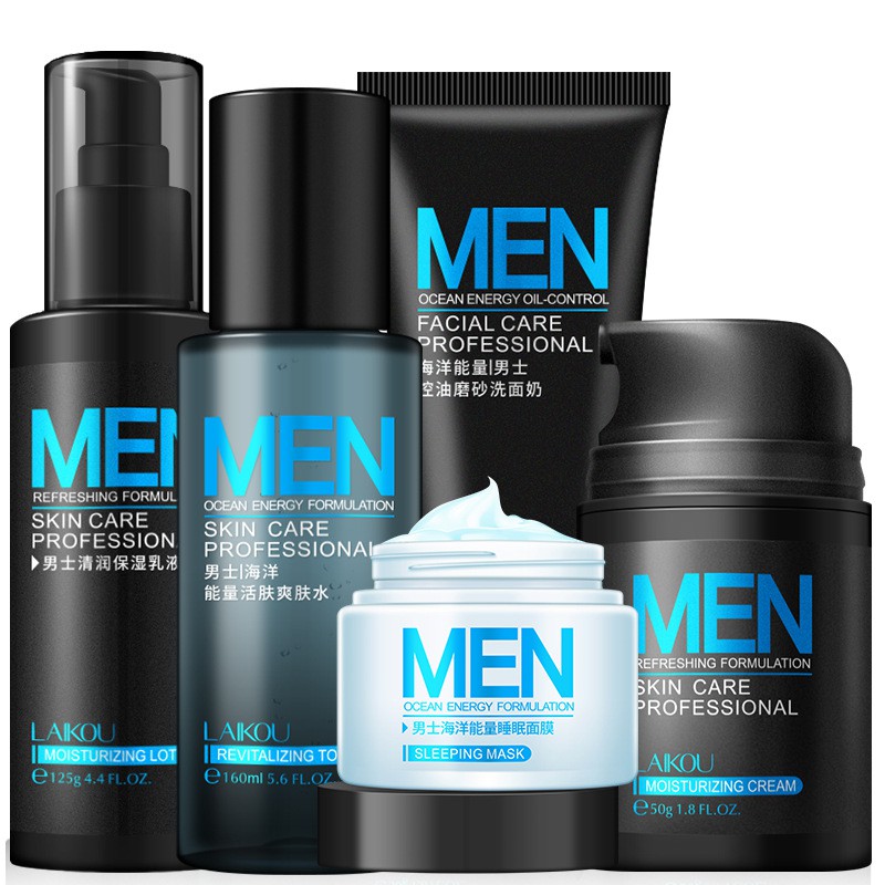 Set 5 món mỹ phẩm LAIKOU cấp ẩm dưỡng da cho nam
