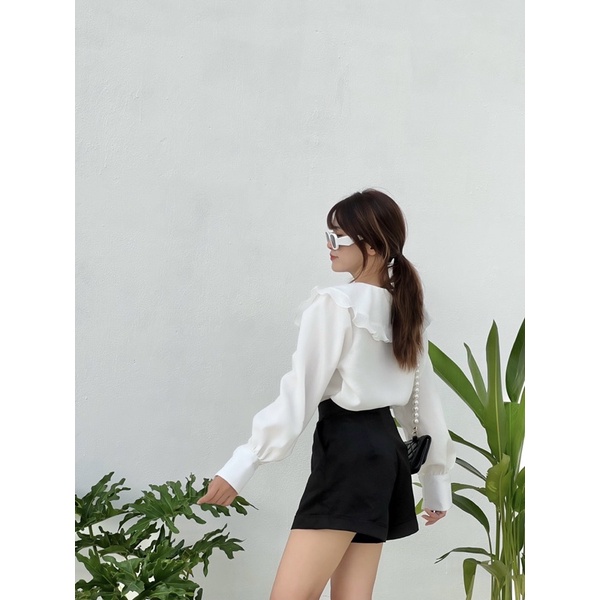 MSIX.MV | Áo Min Top phối bèo nút bọc