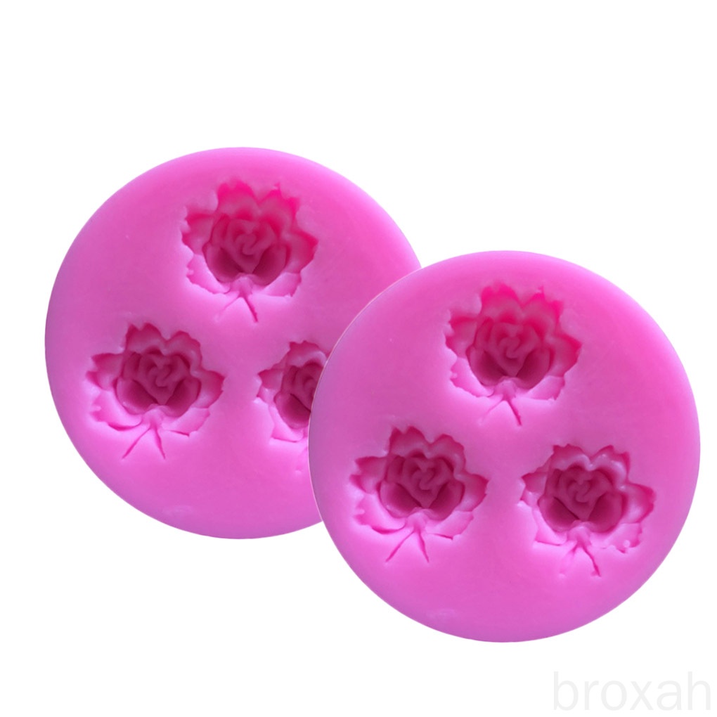 Khuôn silicone tạo hình hoa hồng 3D làm xà phòng