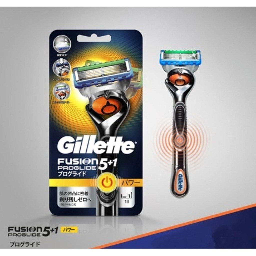 Bộ dao cạo râu chạy pin và 8 lưỡi dao cạo Râu Gillette Fusion Proglide 5+1