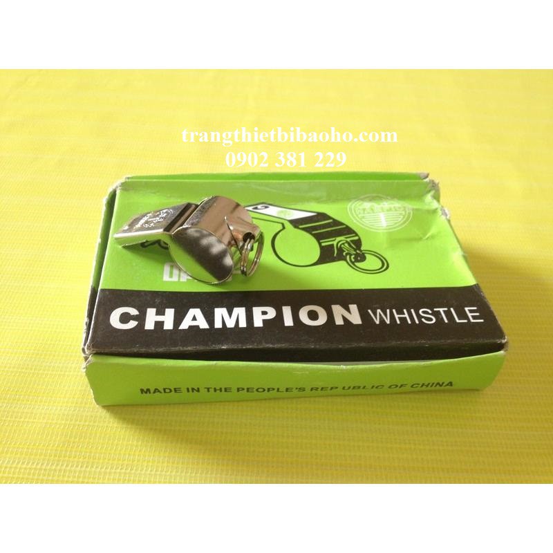 Còi inox  Champion Whistle chất lượng cao (1 cái)