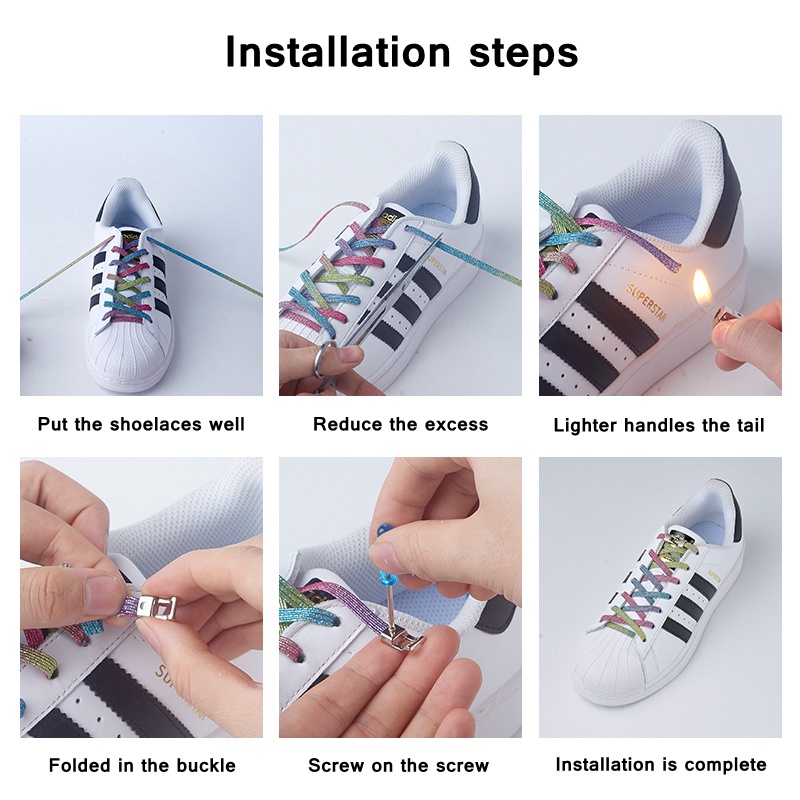 1 Cặp Dây Buộc Giày Co Giãn Màu Kẹo Cho Trẻ Em Và Người Lớn