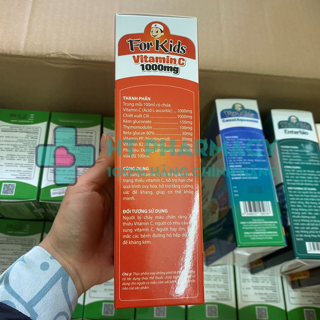 For Kids Vitamin C dạng ống - Bổ sung vitamin C hỗ trợ giảm tình trạng thiếu vitamin C, hỗ trợ hạn chế quá trình oxy hóa