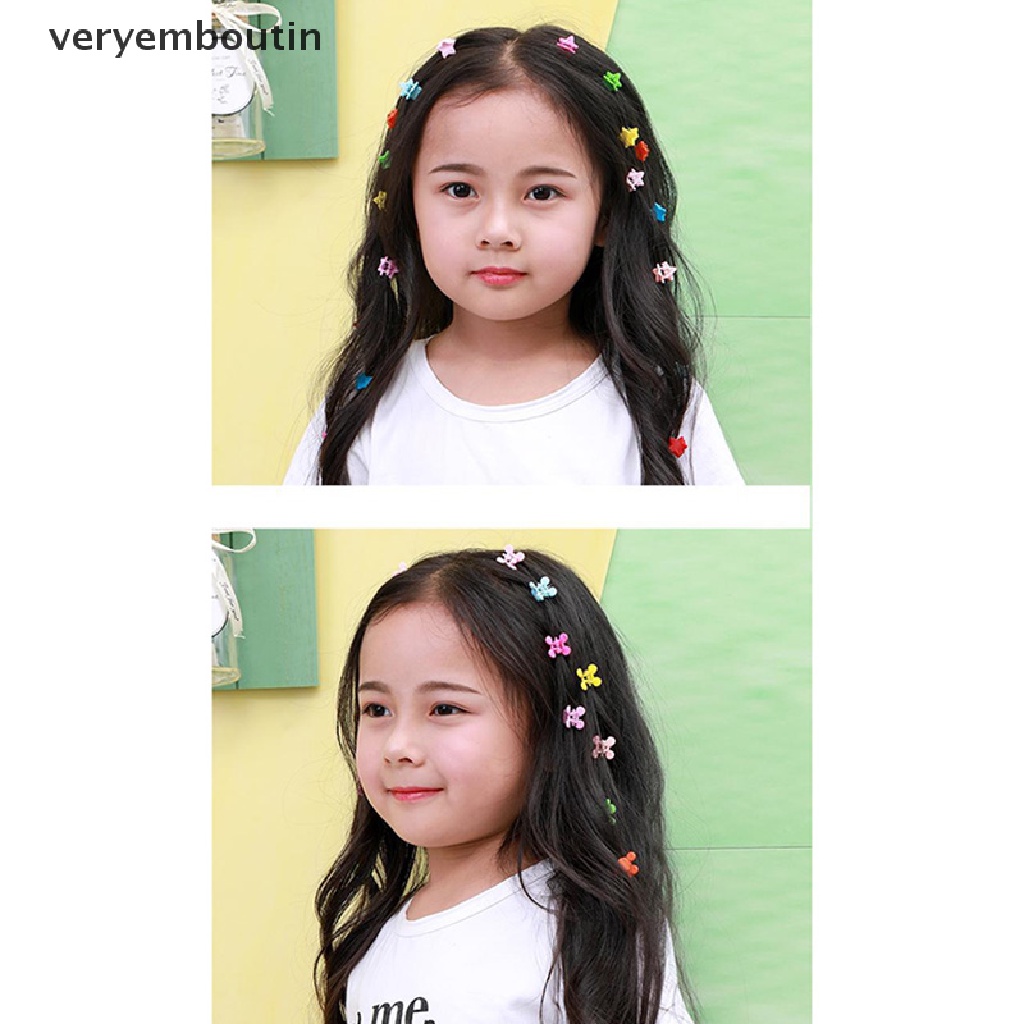 Bộ 50 kẹp tóc hoa nhỏ ngọt ngào tạo kiểu tóc dễ thương dành cho bé gái