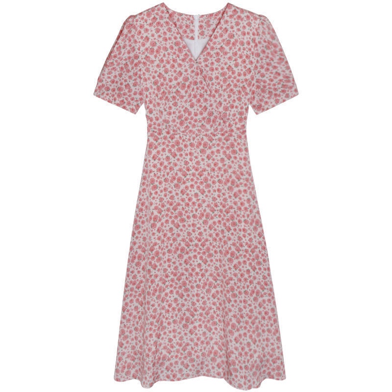 Đầm Hoa Hồng Thời Trang Pháp Thanh Lịch Dành Cho Nữ