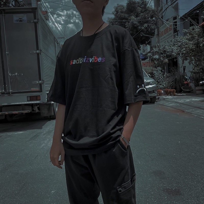 Áo thun unisex in chữ from rộng tay lỡ + Áo phông cổ tròn Nam Nữ 003