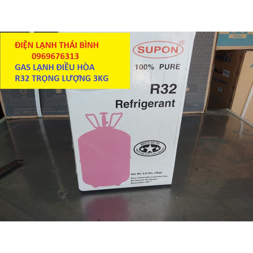 Gas lạnh điều hòa R410a SUPON 2.8KG, Môi chất lạnh R410a