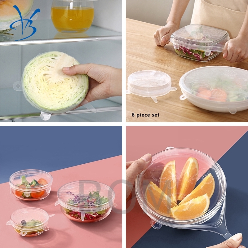 Set 6 / 12 Nắp Silicon Đậy Bảo Quản Thực Phẩm Tiện Lợi