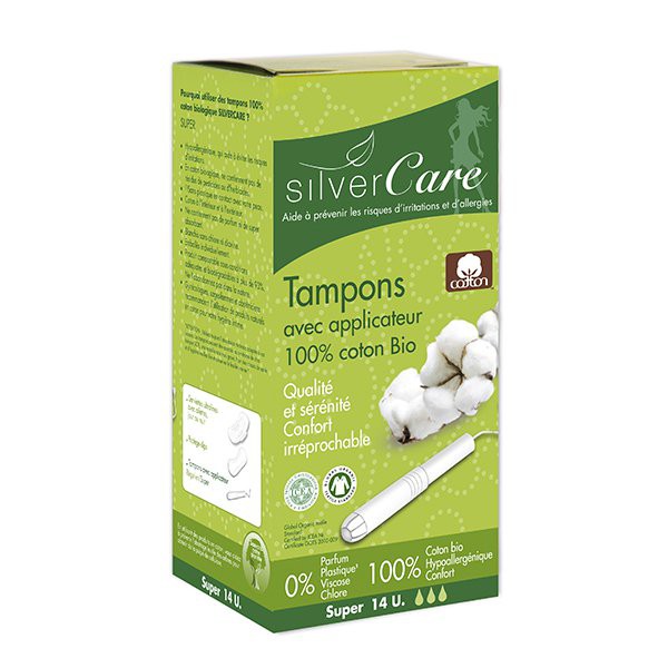 TAMPON HỮU CƠ 100%COTTON SILVERCARE (6 loại)