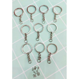 Móc khoá loại tốt gắn vào đất sét 10 cái & 10 cái đinh toru_slime