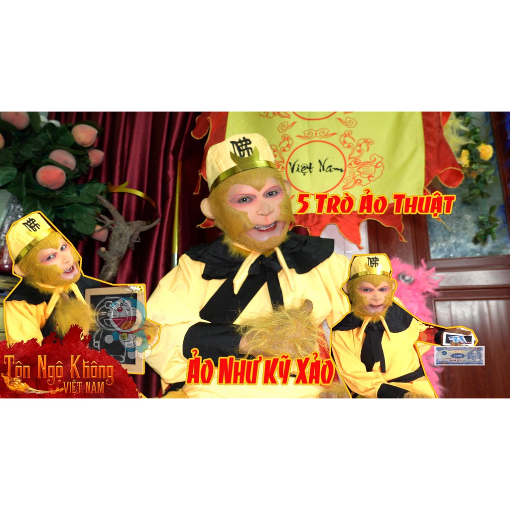 Quần Áo-Trang PhụcTôn Ngộ Không Việt Nam-Trang Phục Thỉnh Kinh Tây Du Ký Full Bộ Cao Cấp