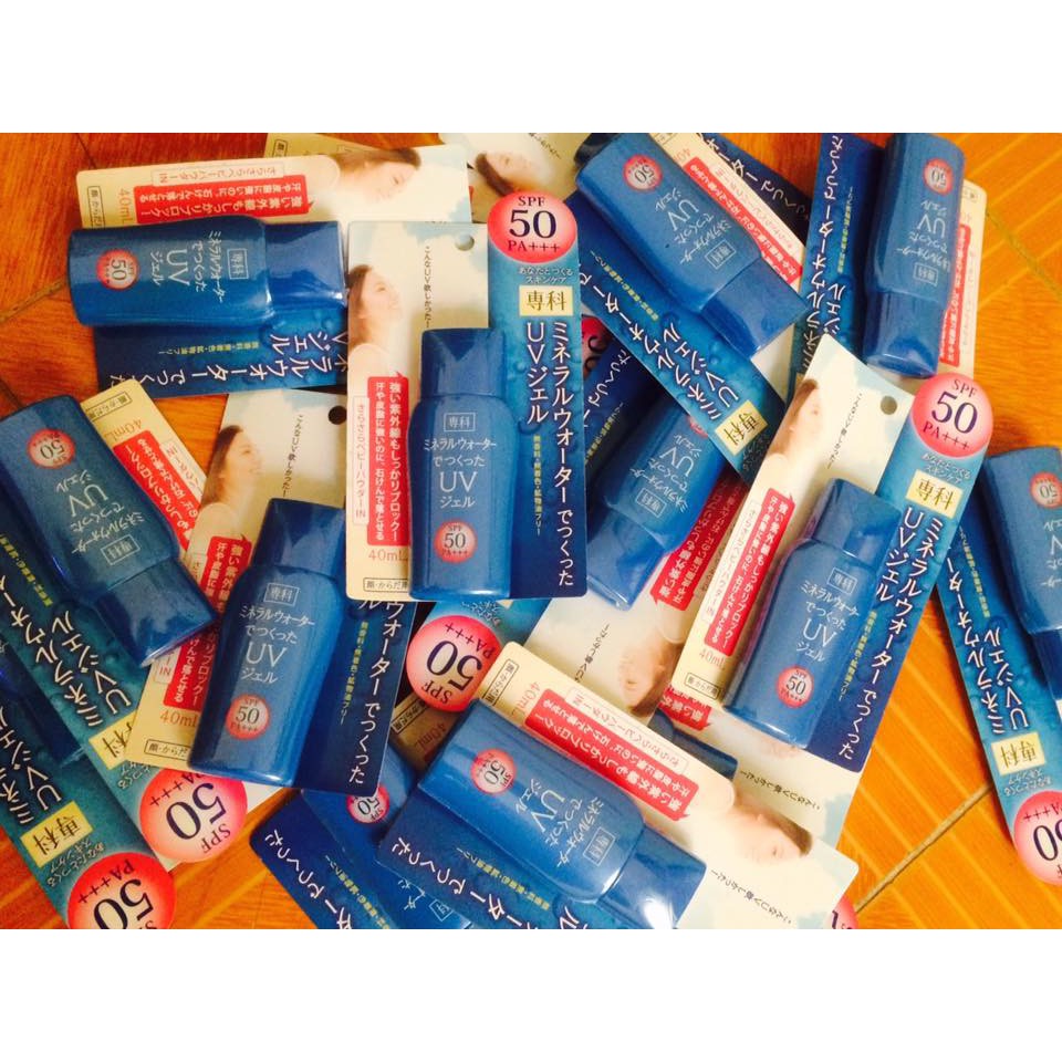 Kem chống nắng Shiseido senka Mineral water UV gel SPF 50 PA+++