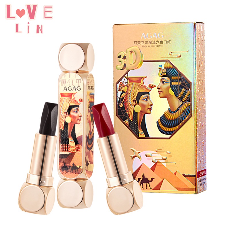 Thỏi Son Lì Hai Đầu 6 Màu Sắc Tùy Chọn Thương Hiệu AGAG magic