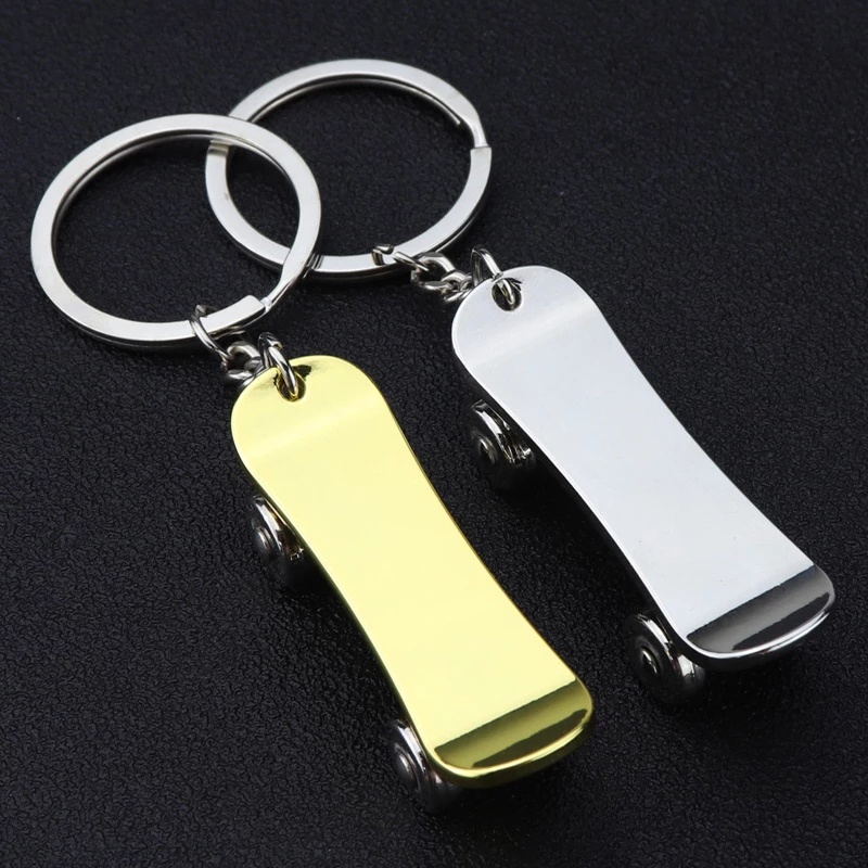 Móc Khóa Hình Ván Trượt Mini Bằng Kim Loại Thời Trang Cho Nam Và Nữ