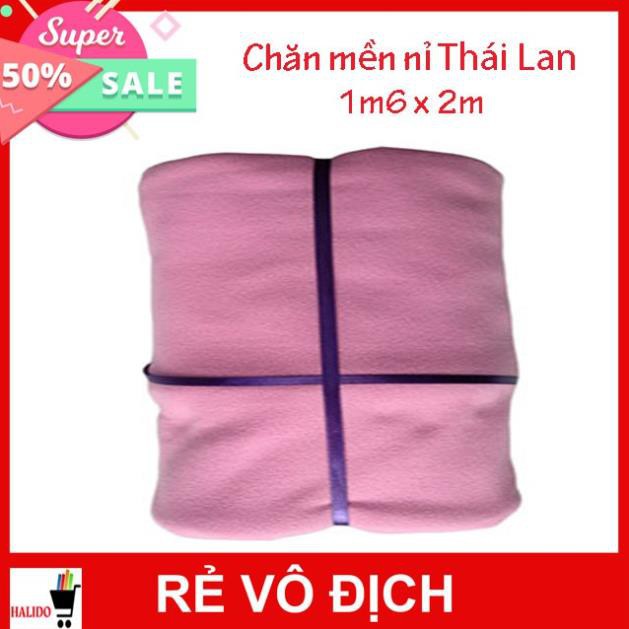 [XẢ KHO 3 NGÀY] Chăn Mền Nỉ Thái Lan Cao Cấp – 3 màu lựa chọn – Kích thước 1m6x2m – TL: 250-400gr – HALIDO – UY TÍN