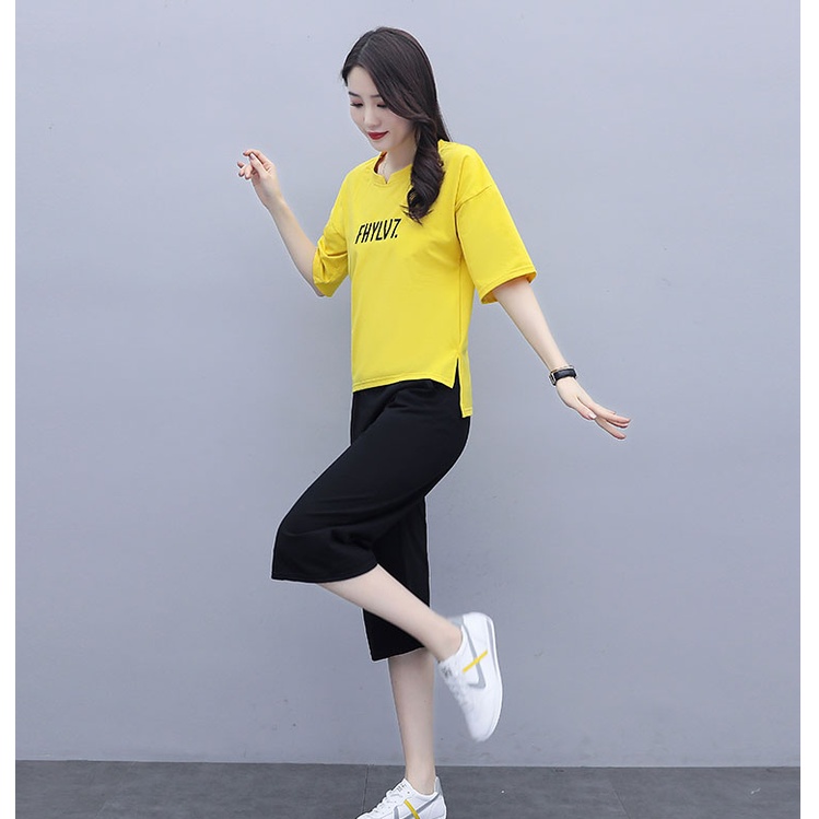 Sét bộ quần lửng đi chơi, mặc nhà, thể thao và dạo phố đều xinh, đều thoải mái SP04D
