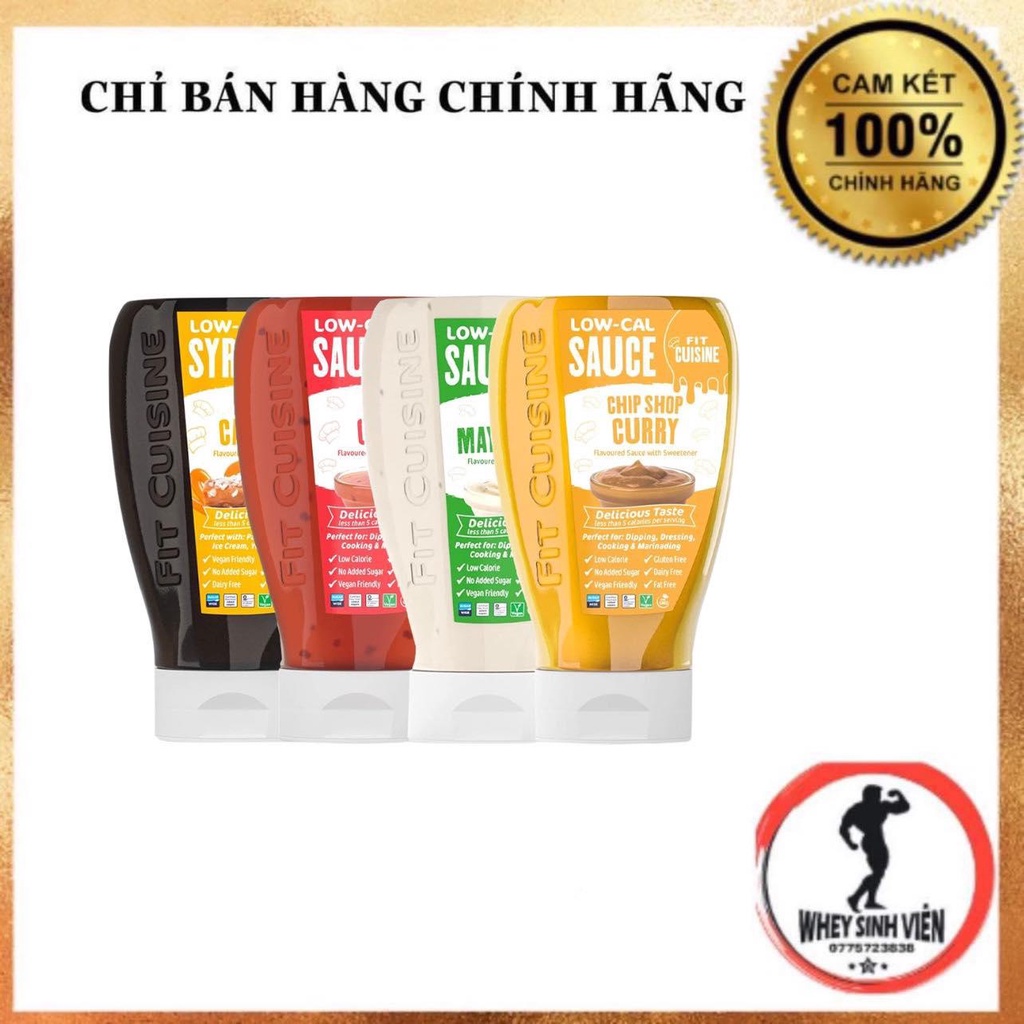[Chính hãng] Gia Vị 0 Calo Hỗ Trợ Ăn Kiêng Fit Cuisine Low Calorie Sauce 425ml Cho Món Ăn thêm Ngon - Applied Nutrition