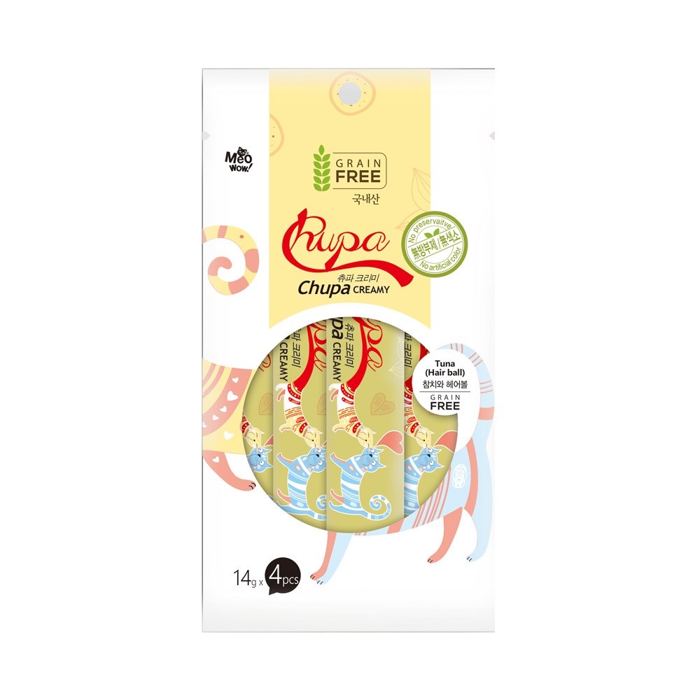 Súp thưởng mèo Chupa Creamy ( gói 4 thanh x 14g)