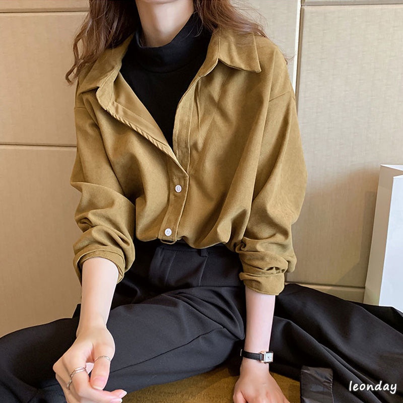 Áo Sơ Mi Dài Tay Cổ Cao Giả Hai Lớp Phong Cách Hong Kong Cổ Điển Cho Nữ | BigBuy360 - bigbuy360.vn