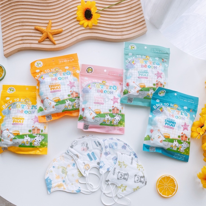 KHẨU TRANG 3D 6D  CHO BÉ TỪ 3 THÁNG ĐẾN 5 TUỔI