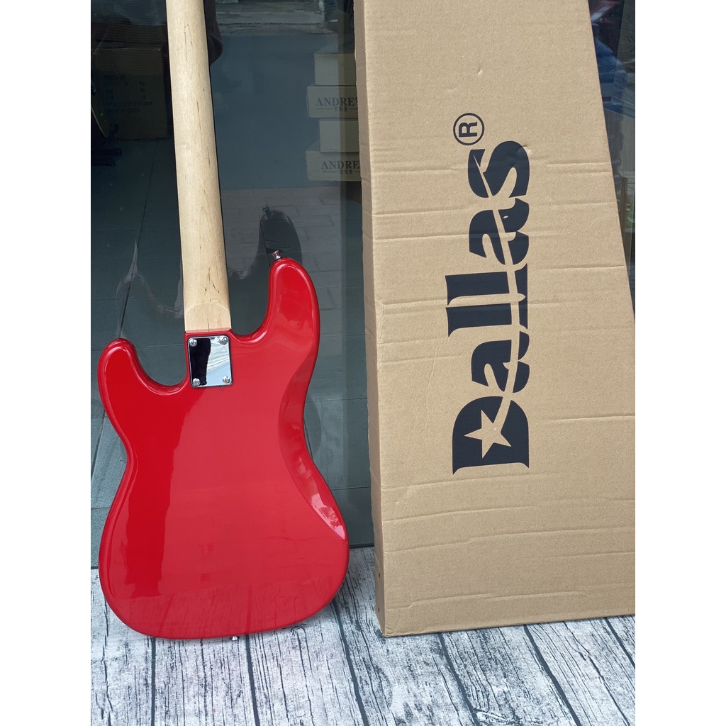 Guitar bass điện Dallas DL-B1 2 mobin tặng kèm phụ kiện