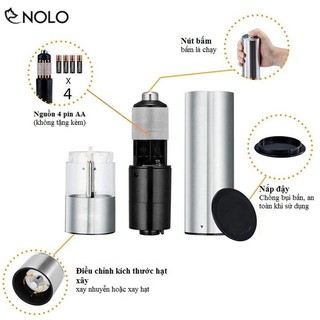 Cối xay tiêu inox Pepper muller (xài pin AA)