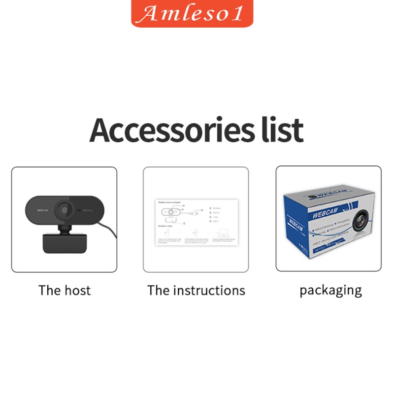 [AMLESO1] Smart Rotatable HD Webcam Desktop   Web Camera Cam Video Recording | BigBuy360 - bigbuy360.vn