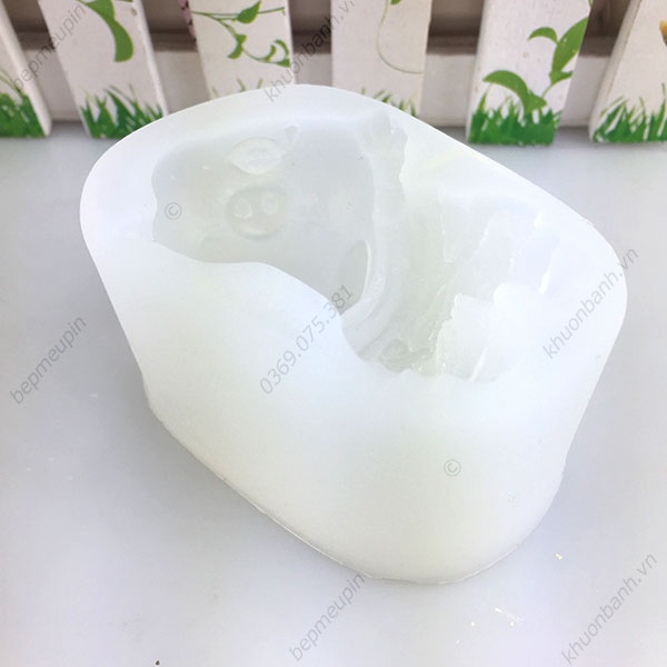 Khuôn silicon heo tắm tiên 7.3cm mẫu 2