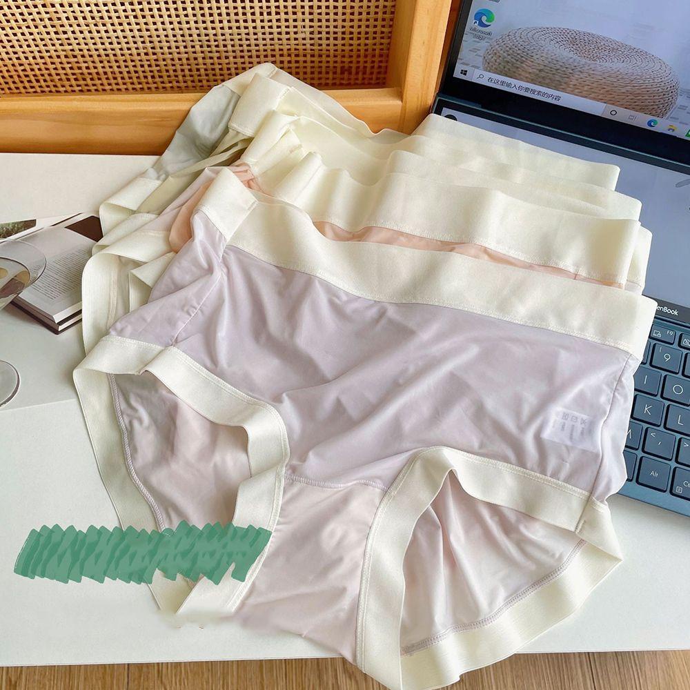 OCEANMAP Quần Lót Lụa Màu Sắc Ngọt Ngào Quyến Rũ Thoải Mái Cho Nữ