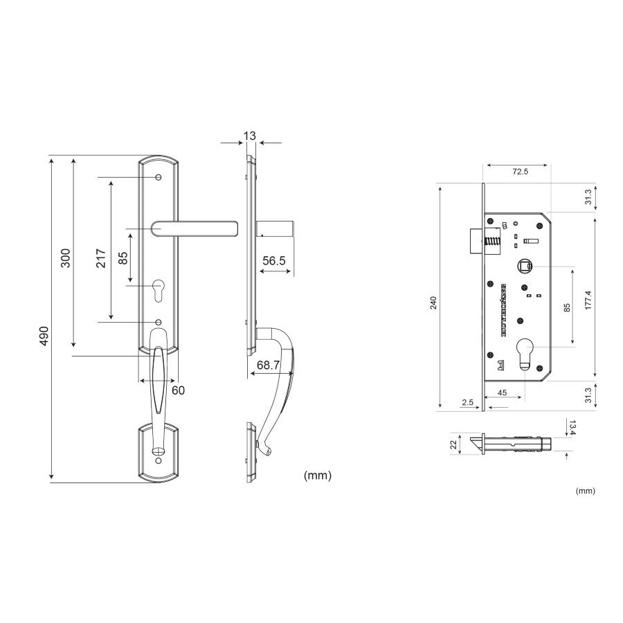 [CHÍNH HÃNG] Khóa tay nắm SS 8510 Đại sảnh Huy Hoàng thích hợp sử dụng cho các loại cửa lớn 2 cánh hoặc 4 cánh.