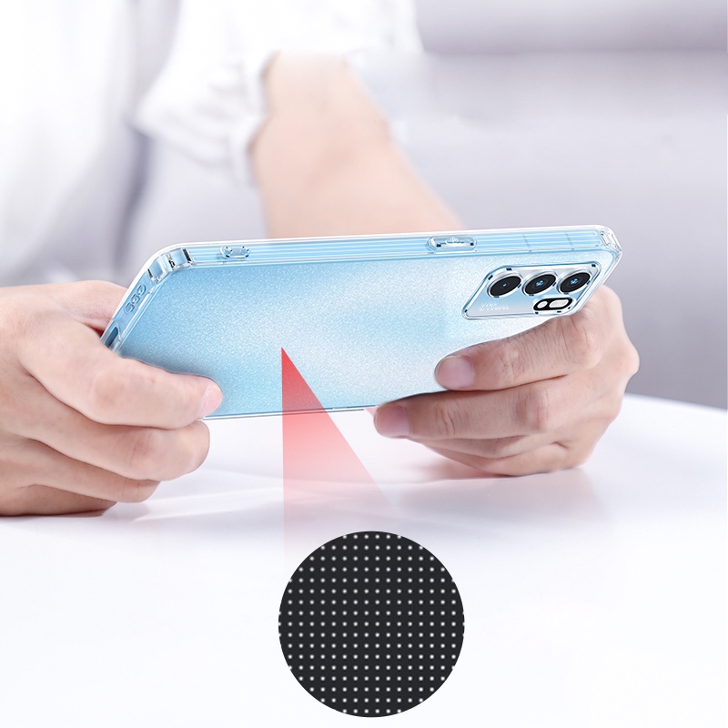 Ốp Điện Thoại Mềm Trong Suốt Hình Vuông Cho OPPO Reno 5 6 7Z 7 3