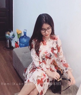 Đầm maxi hoa lụa