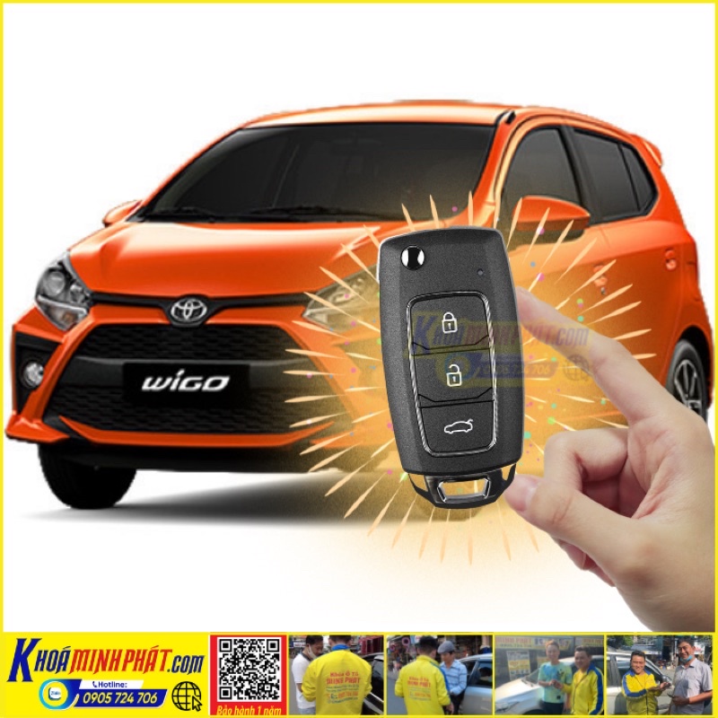 Làm chìa khóa xe Toyota Wigo mẫu V28