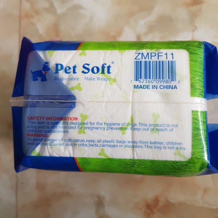 Bỉm cho chó mèo pet soft 12 chiếc size xs 2-4kg - ảnh sản phẩm 5
