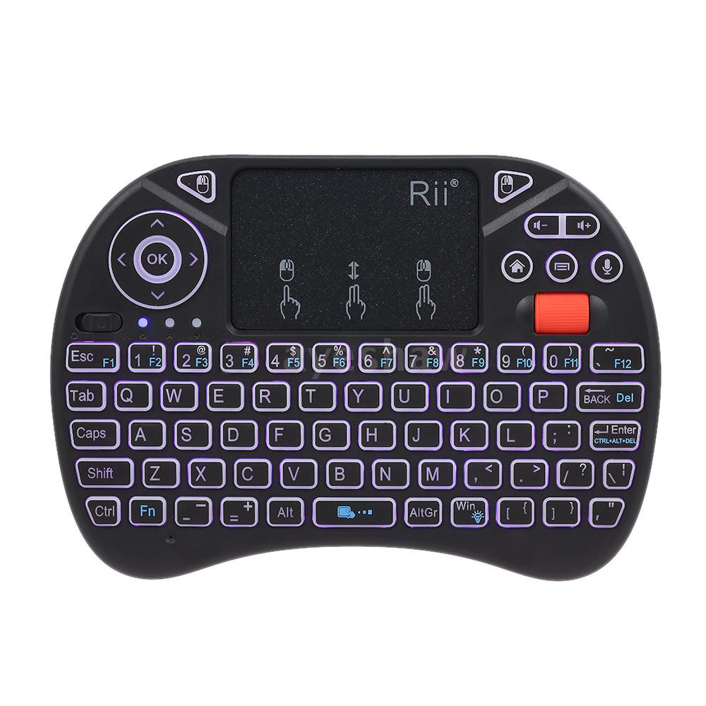 Ayeshaw Rii i8X Plus 2.4GHz Backlit Wireless Keyboard Touchpad Mouse Voice Input Handheld Remote Con