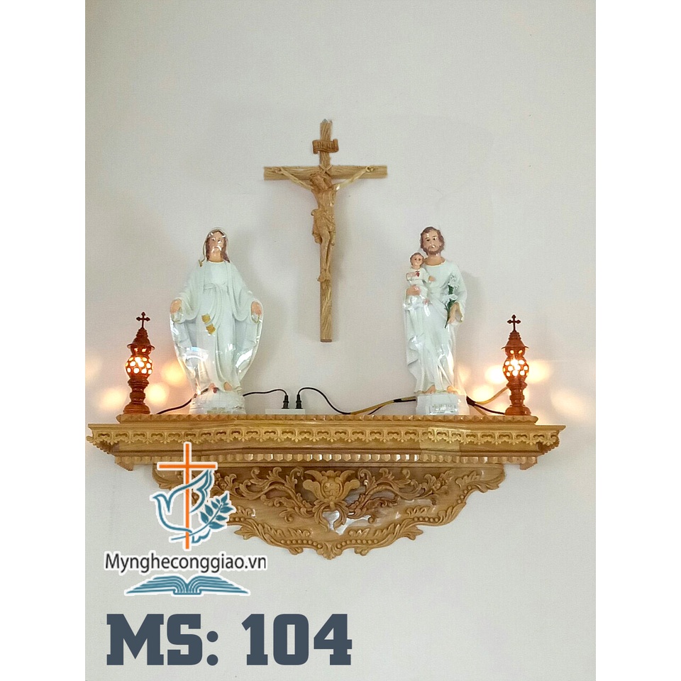 Top Những Mẫu Kệ Gỗ Công Giáo | Bàn Thờ Công Giáo Treo Tường Bằng Gỗ | Bàn Thờ Chúa Lắp Nhà Khách