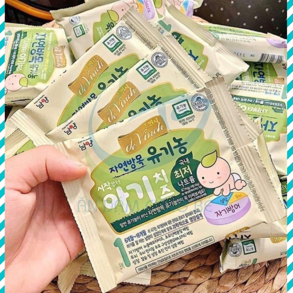 Phô mai lát tách muối hữu cơ Hàn Quốc đồ ăn dặm thực phẩm cho bé từ 6 tháng PM21
