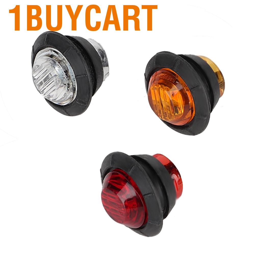 Set 3 Đèn Led Tròn 12v Bóng Ánh Sáng Vàng / Đỏ Cho Xe Hơi Tàu Thuyền