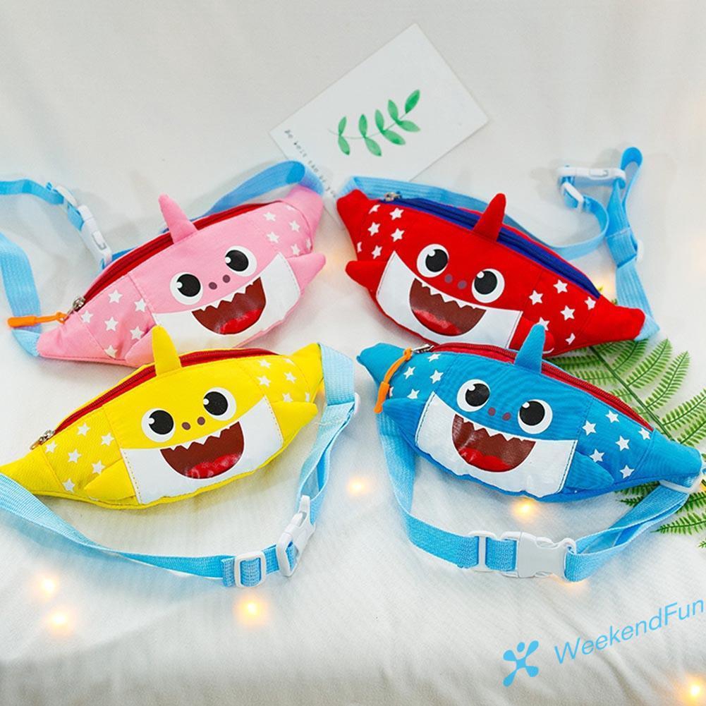 Túi bao tử đeo chéo hình cá mập dễ thương dành cho bé trai bé gái