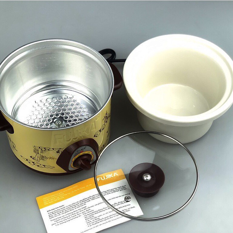 Nồi kho cá, nồi nấu cháo cho bé đa năng fujika 1,5L-2,5L - Hàng chính hãng bảo hành 12 tháng
