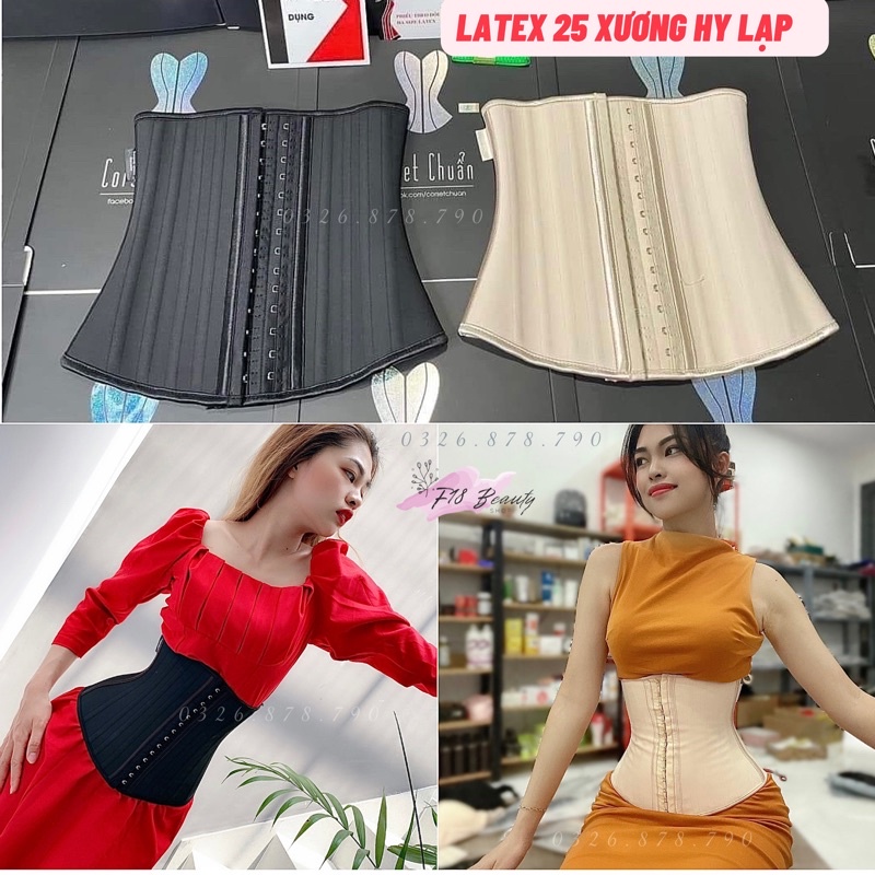Đai Nịt Bụng Latex 25 Xương Định Hình Eo Thon Gọn Kèm Quà Tặng