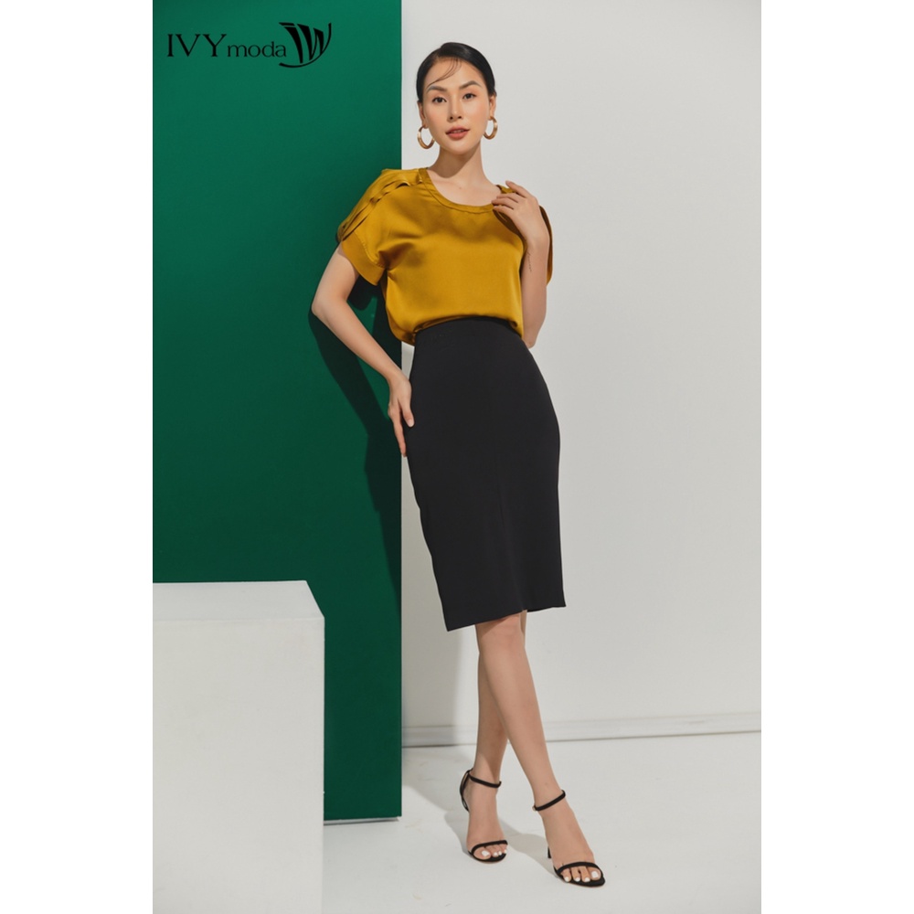 Áo lụa nữ tay kiểu IVY moda MS 16M6589