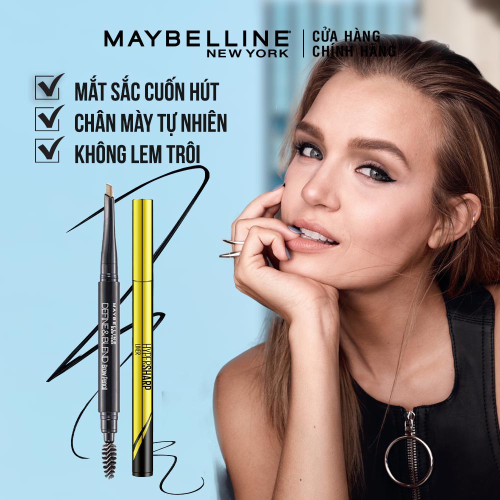 Bộ đôi kẻ mày Define & Blend + kẻ mắt nước Hyper Sharp Maybelline New York