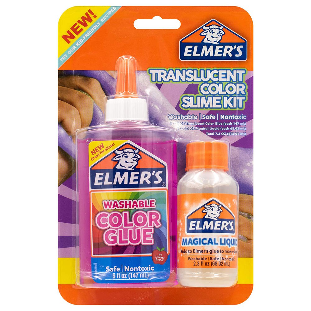 Bộ sản phẩm mini làm slime Elmer’s Washable Color Glue Slime Kit – Pink