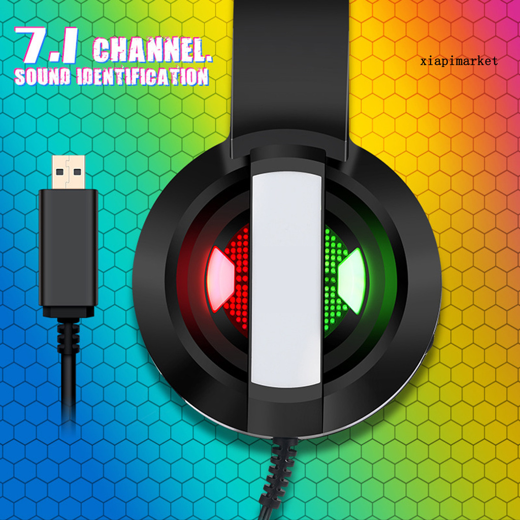 XIA| S300 MIC Headphone 3D Stereo Sound Omnidirectional 7.1 Channel HiFi Wired Gaming Headset for E-sports