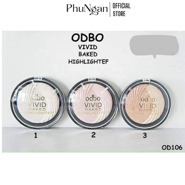 Phấn bắt sáng ODBO Vivid Baked Highlighter OD106 Thái Lan 7.5g