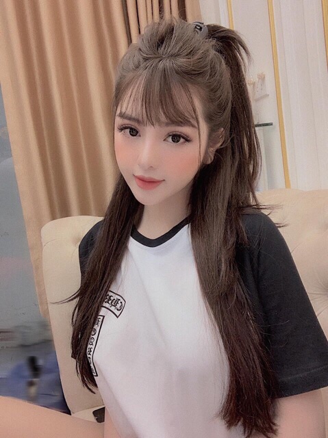 TÓC THẬT 100% Tóc mái thưa 3D buộc xoã phủ hói ❤️FREESHIP50k